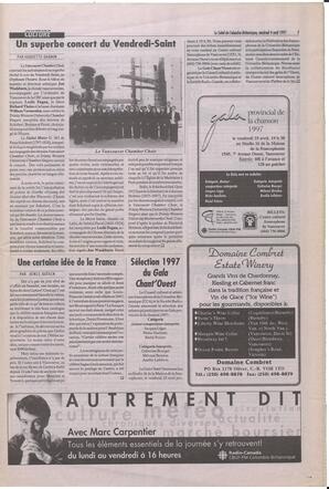 Le Soleil de Colombie-Britannique, April 4, 1997, page 7