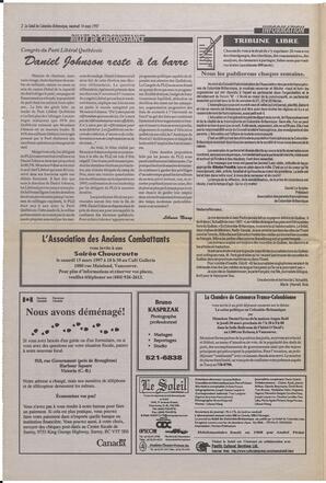 Le Soleil de Colombie-Britannique, March 14, 1997, page 2