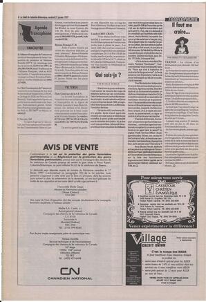 Le Soleil de Colombie-Britannique, January 31, 1997, page 8