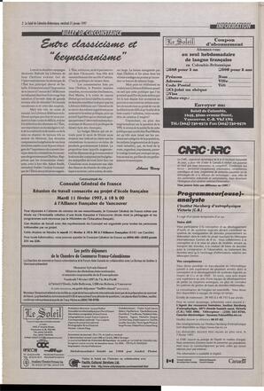 Le Soleil de Colombie-Britannique, January 31, 1997, page 2