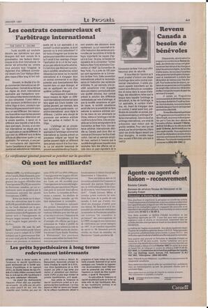 Le Soleil de Colombie-Britannique, January 24, 1997, page 7
