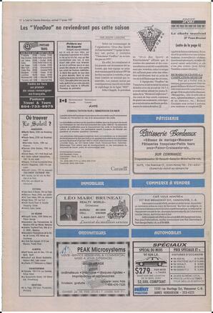 Le Soleil de Colombie-Britannique, January 17, 1997, page 12