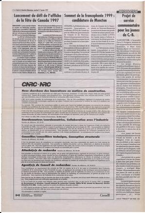 Le Soleil de Colombie-Britannique, January 17, 1997, page 4