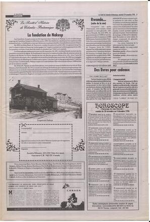 Le Soleil de Colombie-Britannique, November 29, 1996, page 9