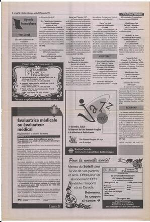Le Soleil de Colombie-Britannique, November 29, 1996, page 8