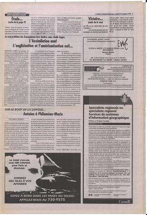 Le Soleil de Colombie-Britannique, November 29, 1996, page 5