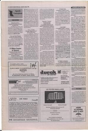 Le Soleil de Colombie-Britannique, October 4, 1996, page 8
