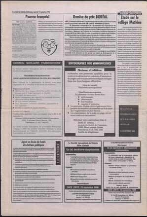 Le Soleil de Colombie-Britannique, September 13, 1996, page 8