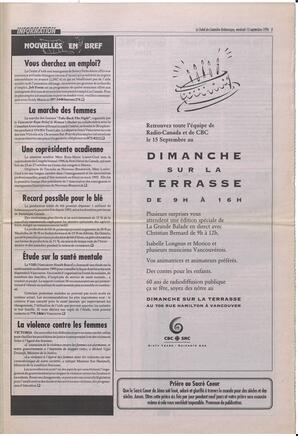 Le Soleil de Colombie-Britannique, September 13, 1996, page 3