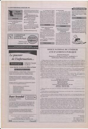 Le Soleil de Colombie-Britannique, July 26, 1996, page 8