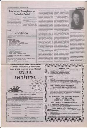 Le Soleil de Colombie-Britannique, July 26, 1996, page 6