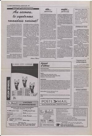 Le Soleil de Colombie-Britannique, July 26, 1996, page 2