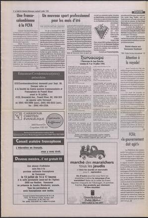 Le Soleil de Colombie-Britannique, July 5, 1996, page 4