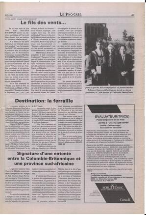 Le Soleil de Colombie-Britannique, June 28, 1996, page 7
