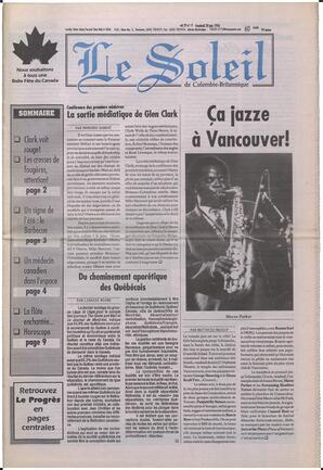 Le Soleil de Colombie-Britannique, June 28, 1996, page 1