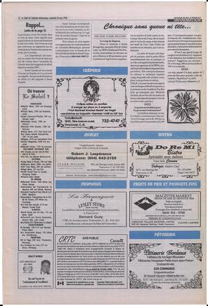 Le Soleil de Colombie-Britannique, May 24, 1996, page 12