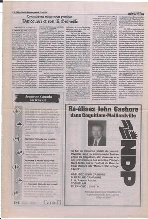Le Soleil de Colombie-Britannique, May 17, 1996, page 8