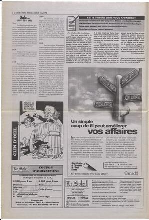 Le Soleil de Colombie-Britannique, May 17, 1996, page 2
