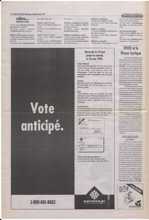 Le Soleil de Colombie-Britannique, May 10, 1996, page 4