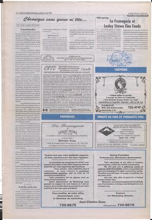 Le Soleil de Colombie-Britannique, April 12, 1996, page 12