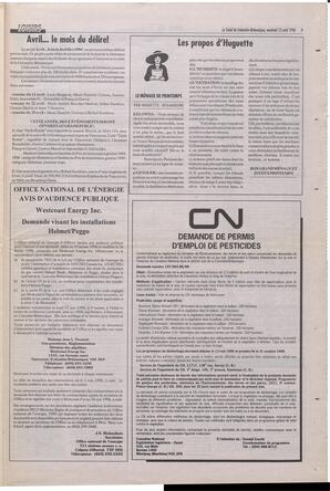 Le Soleil de Colombie-Britannique, April 12, 1996, page 9