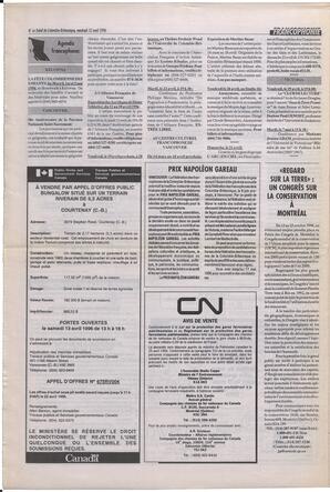 Le Soleil de Colombie-Britannique, April 12, 1996, page 8