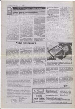 Le Soleil de Colombie-Britannique, April 12, 1996, page 2