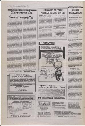 Le Soleil de Colombie-Britannique, January 26, 1996, page 2