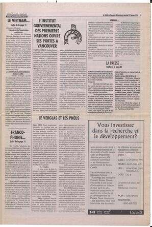 Le Soleil de Colombie-Britannique, January 19, 1996, page 3