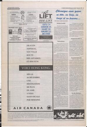 Le Soleil de Colombie-Britannique, December 1, 1995, page 12