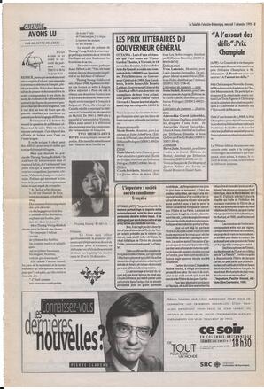 Le Soleil de Colombie-Britannique, December 1, 1995, page 8