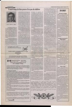 Le Soleil de Colombie-Britannique, December 1, 1995, page 4