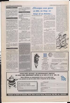 Le Soleil de Colombie-Britannique, November 24, 1995, page 12
