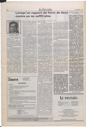 Le Soleil de Colombie-Britannique, November 24, 1995, page 6