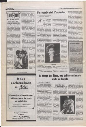 Le Soleil de Colombie-Britannique, November 24, 1995, page 4