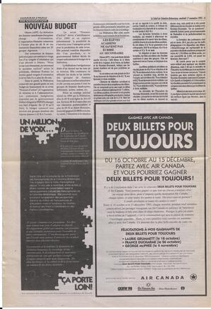 Le Soleil de Colombie-Britannique, November 17, 1995, page 4