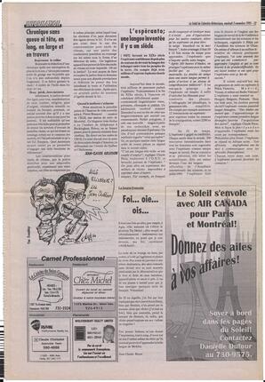 Le Soleil de Colombie-Britannique, November 3, 1995, page 12