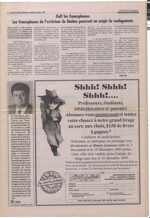 Le Soleil de Colombie-Britannique, November 3, 1995, page 3