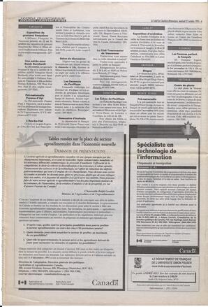 Le Soleil de Colombie-Britannique, October 27, 1995, page 6