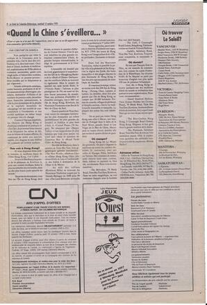 Le Soleil de Colombie-Britannique, October 13, 1995, page 9