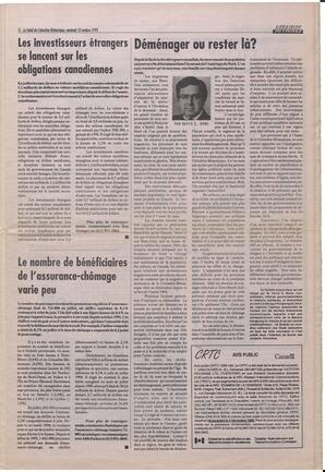 Le Soleil de Colombie-Britannique, October 13, 1995, page 5