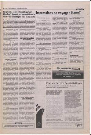 Le Soleil de Colombie-Britannique, September 29, 1995, page 9