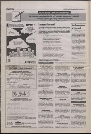 Le Soleil de Colombie-Britannique, September 29, 1995, page 2