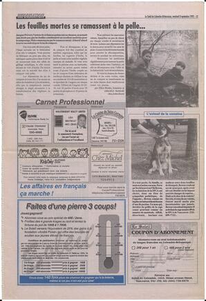 Le Soleil de Colombie-Britannique, September 8, 1995, page 12