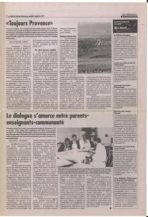 Le Soleil de Colombie-Britannique, September 8, 1995, page 7