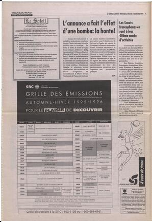Le Soleil de Colombie-Britannique, September 8, 1995, page 4
