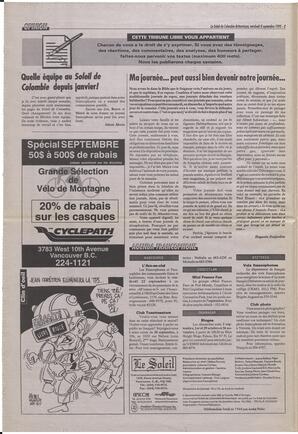 Le Soleil de Colombie-Britannique, September 8, 1995, page 2