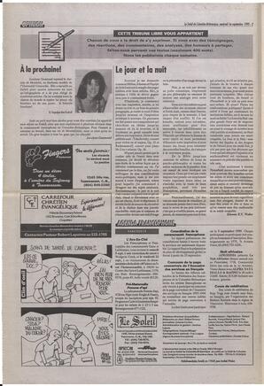 Le Soleil de Colombie-Britannique, September 1, 1995, page 2