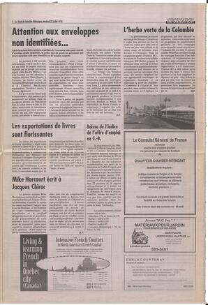 Le Soleil de Colombie-Britannique, July 28, 1995, page 5