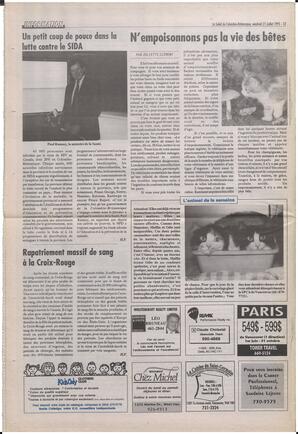 Le Soleil de Colombie-Britannique, July 21, 1995, page 12